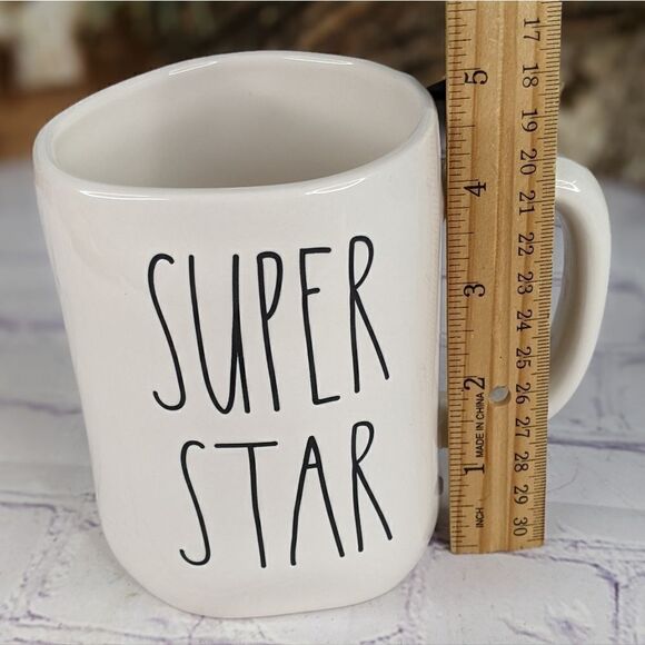Rae Dunn SUPER STAR Double-Sided White/Red Ceramic Mug - Picture 6 of 7